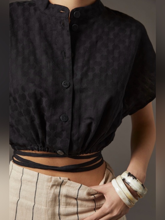 Anthropologie Tops - Anthropologie Corey Lynn Carter Aubrey Textured Crop Top